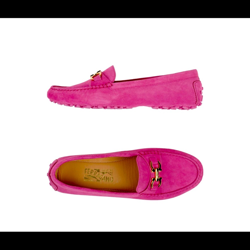 Salvatore Ferragamo moccasin pink framboise